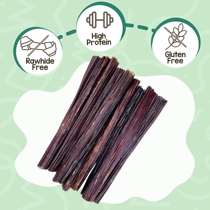 Nature Gnaws Beef Gullet Sticks for Dogs 5-6" (15 Count) - Natural Beef Jerky Stick Dog Chew Treats - Rawhide Free