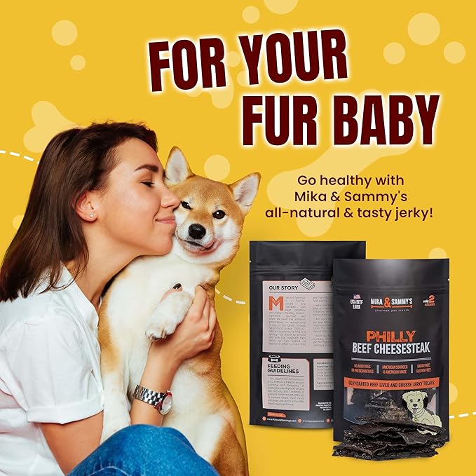 Mika & Sammy's Gourmet Beef Liver Jerky Dog Treats Made in The USA. (Beef Cheese 12 oz)