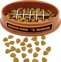 NCAA Super-Bowl - Oregon State Beavers Slow Feeder Dog Bowl. Football Design Slow Feeding Cat Bowl for Healthy Digestion. Non-Slip Pet Bowl for Large & Small Dogs & Cats