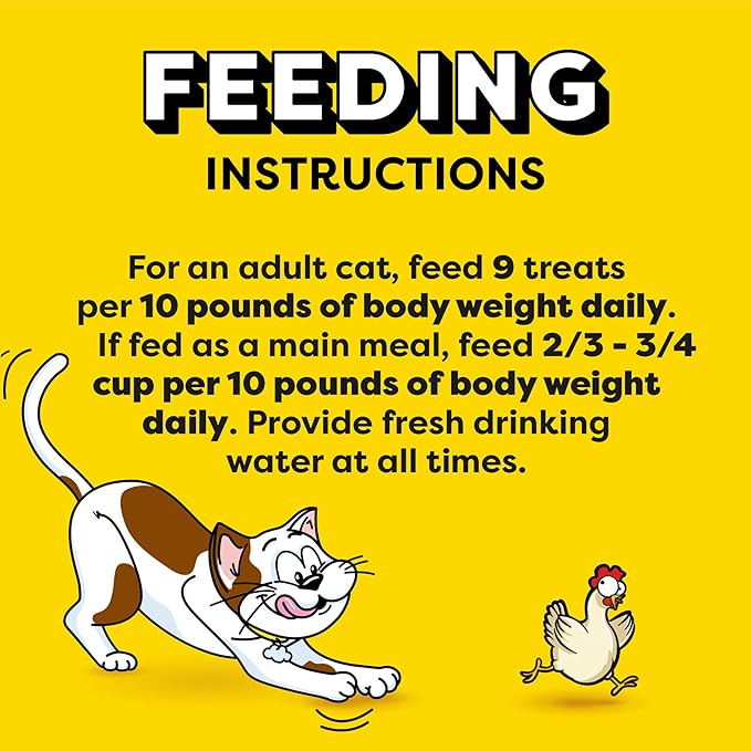 Temptations Jumbo Stuffed Cat Treats, Crunchy and Soft Cat Treats, Tasty Chicken Flavor, 2.5 oz. Pouch (Pack of 12)