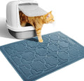 Yimobra Cat Litter Mat, 24"x20" Litter Mat with Litter Lock Mesh, Soft Cat Litter Mat Litter Trapping Mat, Easy to Clean, Non-Slip, Water Resistant, Litter Free Floors, Tea Blue