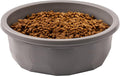 Leash Boss XL Dog Bowl (14 Cup) Hard Plastic Dog Bowl for Large Breeds - Indestructible Canine Dish for Tough Use - Outdoor Pet Water Dish - Gray