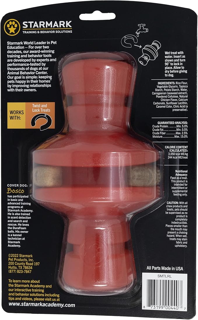 Starmark Twist and Lock Roller Interactive Dog Toy