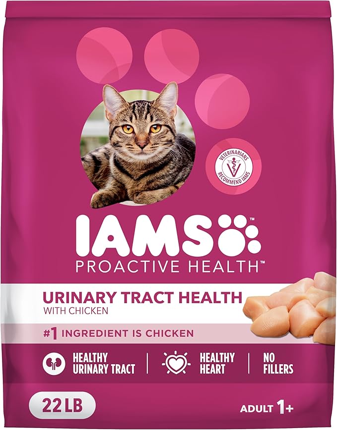 IAMS Proactive Health Adult Urinary Tract Healthy Dry Cat Food with Chicken, 22 lb. Bag