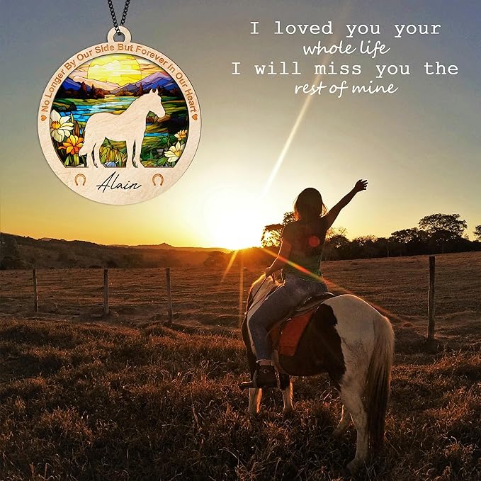 Horse Memorial Ornaments, Christmas Xmas Tree Ornament, Window, Car Hanging, Sympathy Gift for Loss of Horse, Bereavement Keepsake, Holiday Decoration for Pet Loss PO236