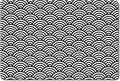Rnivvi Dog Food Mat, 16" x 24" Absorbent Dog Cat Bowl Mat for Food and Water, Cute Anti-Slip Rubber Pet Feeding Rug Protect Floors, Puppy Placemat for Feeding & Watering Supplies,Gray Rounded Wave