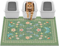 Unicorn Catcher 40x30 inches Cat Litter Mat Non-Slip Bottom Litter Box Mat Urine-Proof Soft Litter Mat for Cats Waterproof Pads Protects Floors Cat Mat for Litter Box