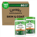Greenies Supplements Dog Skin and Coat Supplements with Omega 3 Fatty Acids & Fish Oil for Dogs, Chicken Flavor, 14.7 oz, 80 Count (Pack of 2)