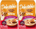 Hartz Delectables Non-Seafood Stew Lickable Wet Cat Treats, Chicken & Beef, 1.4 Ounce,(Pack of 24)