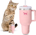 Kitty Cup Catnip Toy - Valentines & Birthday Cat Gift Toy with Catnip & Crinkle, Funny Gift for Girl Indoor Kitten (Pink Peach Dust)