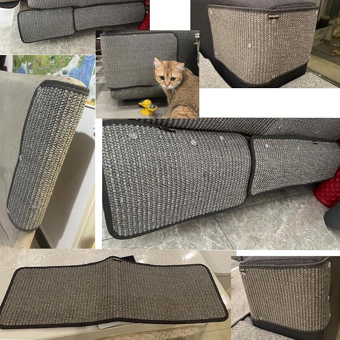 Cat Scratching Pad Natural Sisal Sofa Corner Furniture Protector Scratcher Mats Protecting Carpets and Sofas Couch Corner Furniture Anti-Slip Sisal Cat Repellent Mat for Sofa Bed Desk Legs
