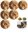 Rabbit Fur Pom Pom Ball,Real Rabbit Fur Catnip Toy - Interactive Fluffy Rolling Ball for Indoor Cats, Multi-Cat Homes & Pursuit Games, Soft Cute & Durable Play Essential for Kittens to Adults
