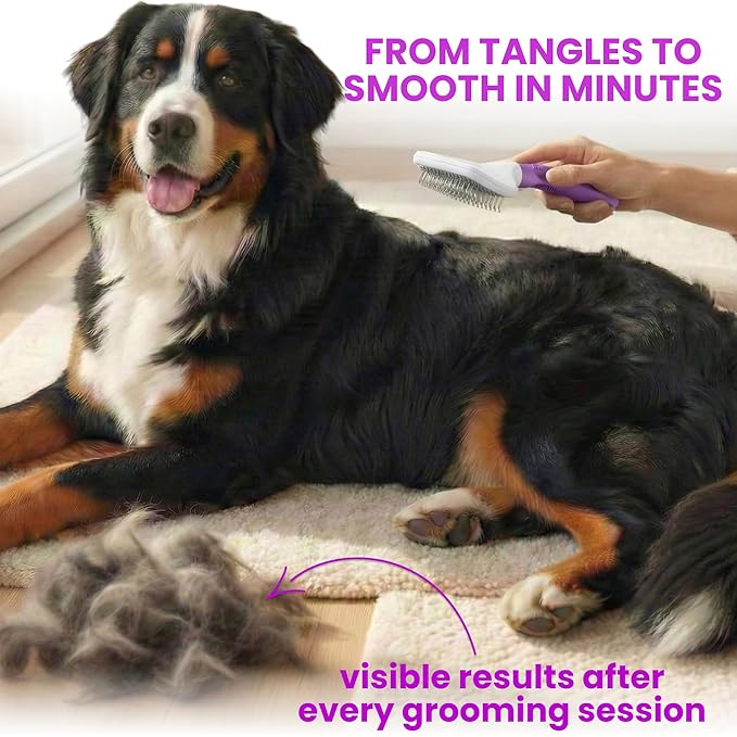 Poodle Pet Slicker Brush Large Size - For Dogs, Cats, Rabbits - Matted/Loose Fur, Knots - Suitable for Doodle/Goldendoodle Grooming and Shredding Short/Long Hair