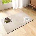 Dog Cat Feeding Mat-Absorbent Pet Bowl Mat for Food and Water, Quick Dry Water Dispenser Mat for Floors with Waterproof Rubber Backing, Puppy Cat Placemat Mats for Messy Drinkers,16"x24",Taupe