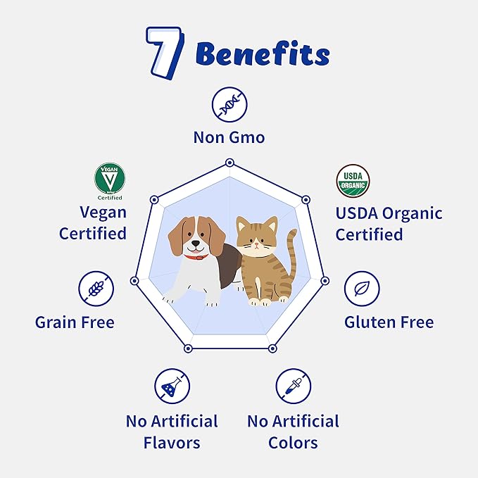 Probiotics Liquid Immune Support& Gut Health for Cats and Dogs - 6-Strains Probiotics with 5 Type Prebiotics, Dry Yeast (60 ml)