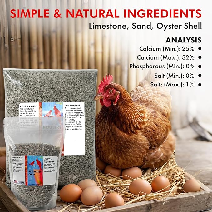 Morning Bird Poultry Grit for Birds 4.5 lbs (3-Pack, 1.5 lbs Each) - Mineral-Rich Supplement for Digestion & Calcium Support - Natural Poultry Feed Additive and Chicken Grit for Healthy Birds