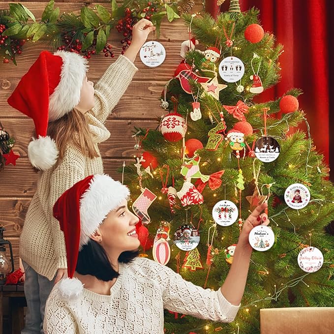 Baby's First Christmas Ornament 2026, Personalized Photo Ornaments for Christmas Tree, Custom Name Keepsake Ornament for Newborn, New Baby Gift, Xmas Tree Decoration