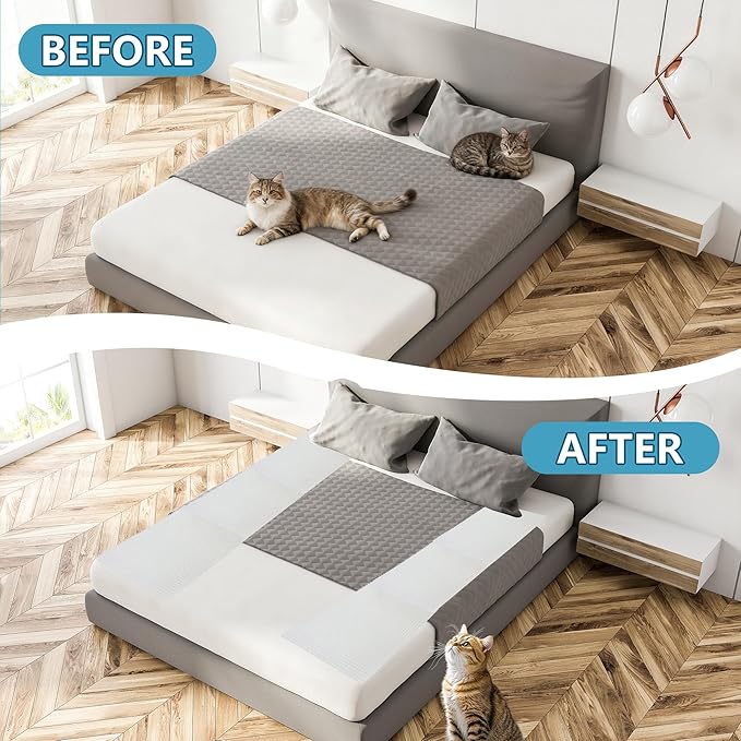 12 Pack Scat Mat for Cats - 13 x 16 Inch Cat Deterrent Mat to Keep Cats Out of Yard Permanently, Dog and Cat Spike Mat with 0.5 Inch Sturdy Design Spike for Cat Pee Deterrent