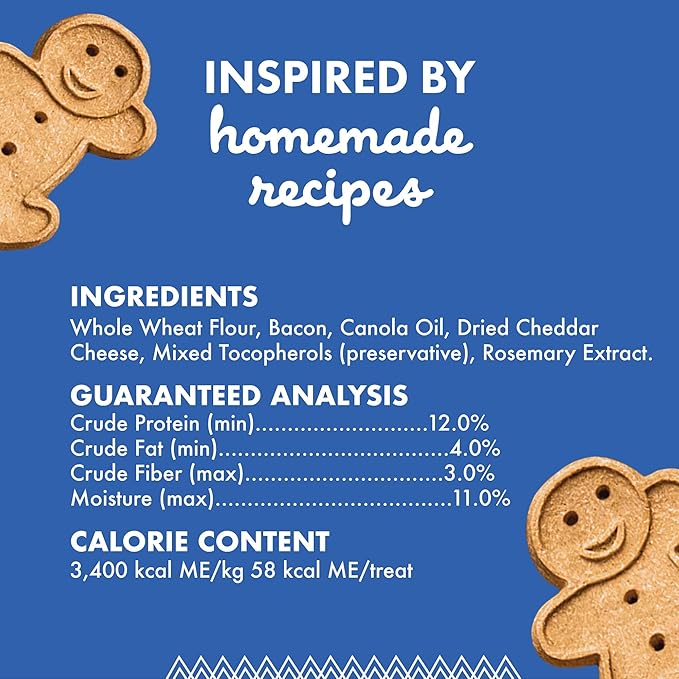 Buddy Biscuits 16 oz. Box of Crunchy Dog Treats Made with Bacon & Cheese (Pack of 2)