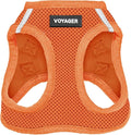 Best Pet Supplies Voyager Step-in Air Harness - All Weather Mesh, Reflective, No Pull Harness for Dogs, Cats - Secure with Hook & Loop Fastener, Buckle, Double D-Rings - Orange, XS
