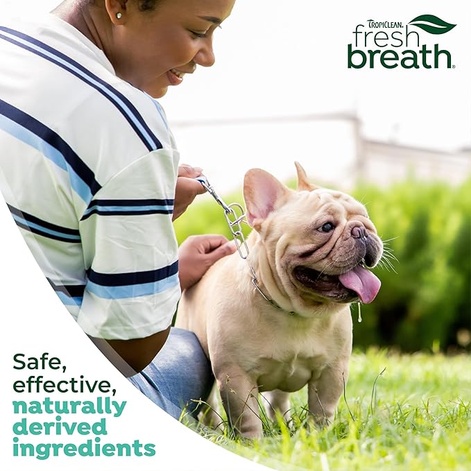TropiClean Fresh Breath TripleFlex Toothbrush for Small & Medium Dogs | 360-Degree Dog Dental Cleaning | Dog Toothbrush for Small & Medium Breeds