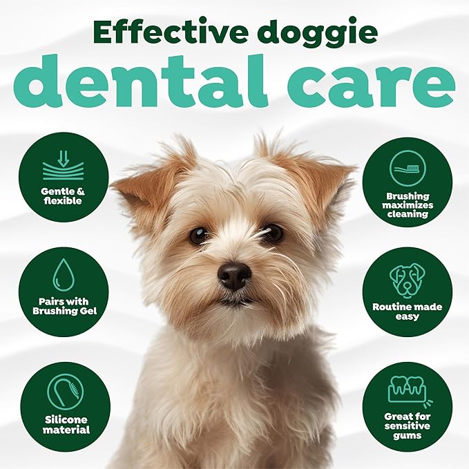 TropiClean Fresh Breath Finger Brushes for Pets, 2 pack -