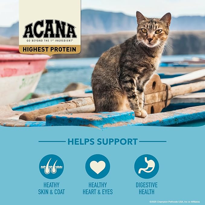 ACANA Grain-free Dry Cat Food, Wild Atlantic, Saltwater Fish with Freeze-Dried Liver, 4lb Bag