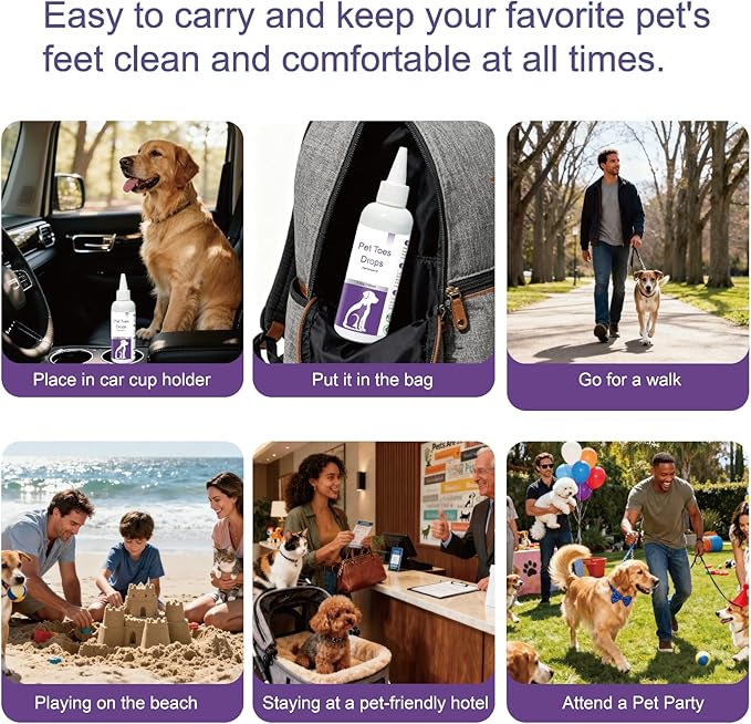 Paw Cleaner for Dogs and Cat – Lick Safe No-Rinse Dog Paw Cleaner, pH-Balanced,Cleans Muddy Paws/Odour, Soothes Sensitive Paws,Time-Saving Portable