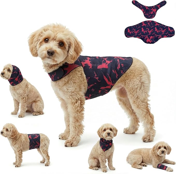 DAJIDALI® Dog & Cat Anxiety Vest & Spay Recovery Suit – Silent Calming Wrap for Surgery, Thunderstorms – Breathable Cone Alternative