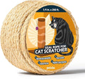 Pelzin Natural Sisal Rope for Cat Scratcher 1/4 Inch by 200 Feet, Cat Tree Rope Twine for Cat Scratching Post Replacement, Cat Tower with Scratch Post Repairing, Replace, Recovering and DIY, Natural