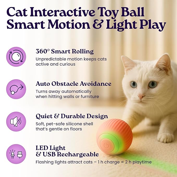 Cat Grooming Kit Universal Pet Care Supplies 6 in 1, Include: Cat Nail Clipper, Brush for Shedding, Wand Toy, Interactive Ball Toy, Bath Brush, Ear Cleaner Finger Wipes (30ct.)