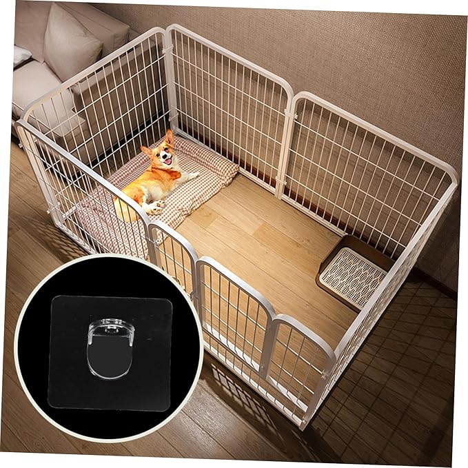 Toyvian 8Pcs Slip Pet Cage Fixator Self Adhesive Holder for Dog and Cat Fences Indoor Use Durable and Lightweight Design Easy Installation and Compact Storage