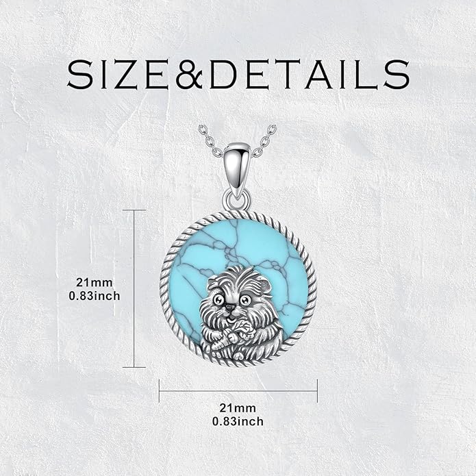 Guinea Pig/Raccoon/Butterfly/Panda/Hummingbird/Giraffe/Rabbit Necklace 925 Sterling Silver Animal Pendant Jewelry Gift for Women Mom