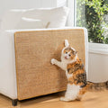 Conlun Cat Scratcher Mat,Natural Sisal Cat Scratch Pad with Hook&Loop Tape,Horizontal Floor Kitten Scratching Pads Rug for Indoor,Pet Furniture Protector for Couch&Carpets&Sofas, Large, Brown
