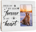 Pet Memorial Gifts for Dogs Sympathy, Loss of Dog Gift Picture Frame, Once by My Side Forever in My Heart Frames Fits 4x6 Photo