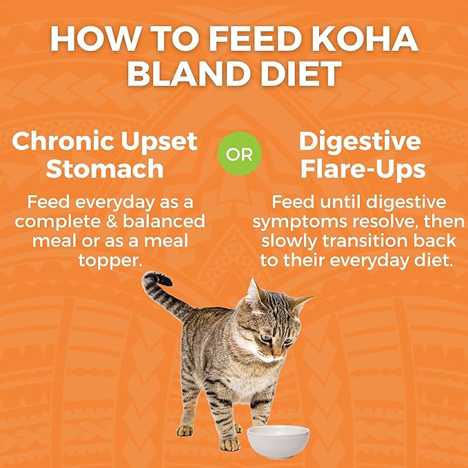 KOHA Limited Ingredient Bland Diet for Cats, Chicken and White Rice Sensitive Stomach Wet Cat Food, Sold in Over 5,000 Vet Clinics & Pet Stores, Gentle Easy to Digest Bland Diet Cat Food, 2.8oz 24Pack