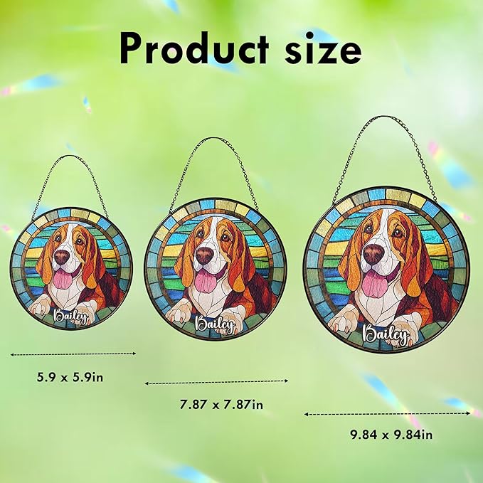 Custom Cat Portrait Art Suncatcher Stained Glass Remembrance Gift Cat Indoor Decor Window Hanging Dog Pet Bereavement Keepsake Loss of Pet