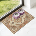 Pet Dog Food Mat - Absorbent Diatomite Dog Cat Feeding Mats for Food and Water, Anti Slip Dog Cat Bowl Placemat for Floors, Quick Dry Pet Dish Matts Supplies, Bohemia Style, 16 * 24in