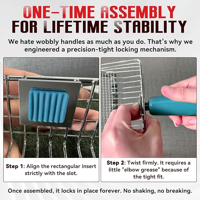 Metal Cat Litter Scoop with Holder, Heavy Duty Cat Scooper for Litter Box, Large Deep Sifter Shovel with Dual-Hole Design (10mm/5mm) for Pellets, Pine & Clay, Non-Stick Scraping Edge, Blue