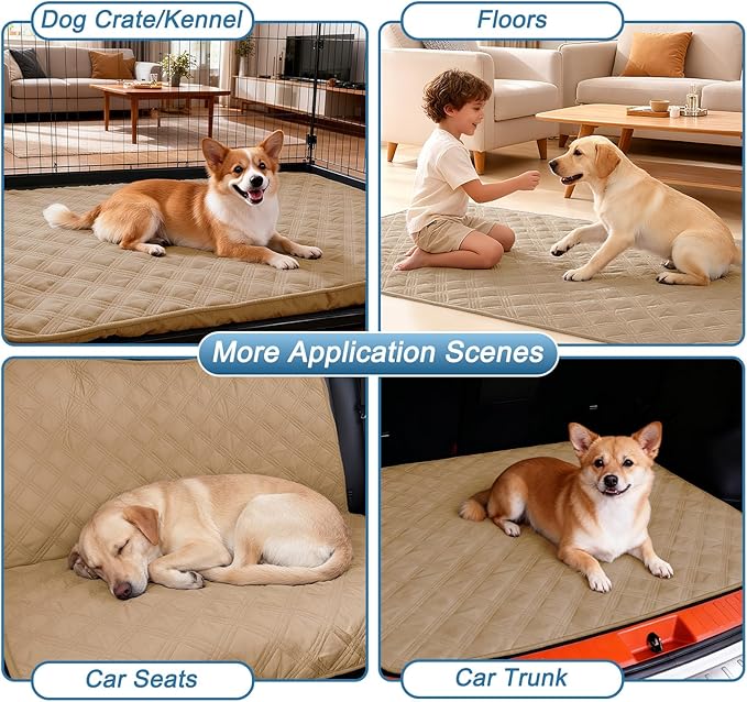 hyha Waterproof Dog Blanket, Reversible Pet Bed Blanket, Soft Sofa Couch Cover for Dogs Washable, Waterproof Pet Couch Covers for Sofa Puppy Cats Furniture Protector(40"x70", Camel/Camel)