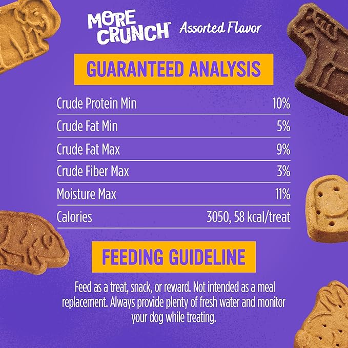 Blue Dog Bakery Natural Dog Treats, More Crunch Large, Assorted Flavors, 18oz Box, 1 Box