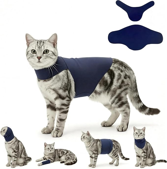 DAJIDALI® Dog & Cat Anxiety Vest & Spay Recovery Suit – Silent Calming Wrap for Surgery, Thunderstorms – Breathable Cone Alternative