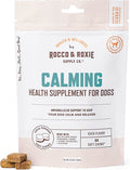Rocco & Roxie Calming Chews for Dogs, Dog Anxiety Relief for Separation & Stress, Sleep Aid with Melatonin & Valerian for Large, Med, Small Dogs, Puppy Composure Treats, Supplements, 60ct
