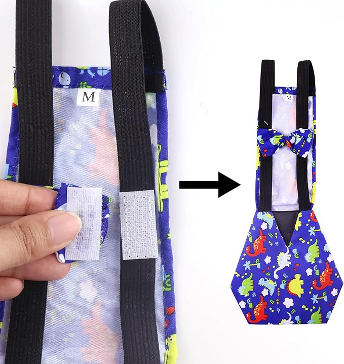 3 Pcs Chicken Diapers for Hens, Pet Duck Diapers with Bow Tie, Washable Duck Clothes & Poultry Accessories (Suitable for Chickens Weighing 1.1 to 3.3 lb)