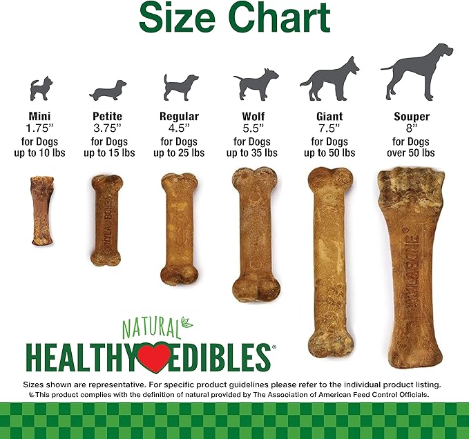 Nylabone Healthy Edibles Natural Puppy Chews Long Lasting Treats for Puppies, Turkey & Sweet Potato Flavor, X-Small/Petite (16 Count)
