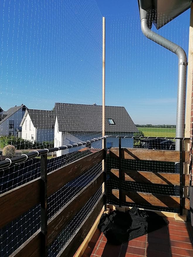Cat Balcony Netting 10 * 33ft Cat Anti-Fall Netting Duralble Nylon Balcony Screen for Pets Pet Safty Netting for Balcony, Windows and Patio