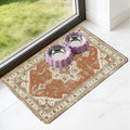 Dog Food Bowl Mat - Absorbent Quick Dry Dog Feeding Mats for Food and Water, Anti Slip Cat Bowl Placemat for Floors, Diatomite Pet Dish Matts Accessories Supplies, Bohemia Style, 12 * 20in