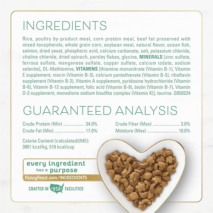 Purina Fancy Feast Dry Cat Food with Ocean Fish and Salmon - 3 lb. Bag
