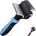 Dog Brush and Cat Brush-with Deshedding Brush, Dog Dematting Tools, Undercoat for Dogs, Deshedding Tool, Reduce Shedding Up To 95%, for Short to Long Hair, and Large Breeds by Ozark Pet (Blue L)