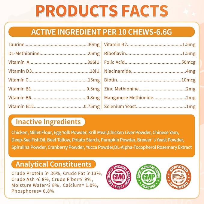 Dog Vitamins- 16-in-1 Dog Vitamins and Supplements, 500 Ct Multivitamin Supports Daily Energy, Heart Health, Skin & Coat, with Taurine, Omega-3, Puppy Multivitamin Chewable - for All Breeds & Ages